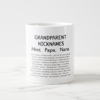 Personalized Grandparent Nicknames Print | Mimi, P Extra Grote Beker