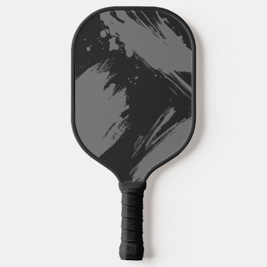 Personalized Gray Abstract Custom Name Pickleball Paddle (Achterkant)