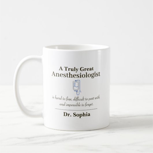 Personalized Great Anesthesiologist Appreciation  Koffiemok (Links)