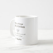 Personalized Great Pediatrician Appreciation Gift Koffiemok (Voorkant links)