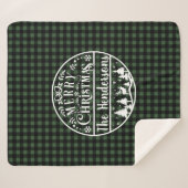 Personalized Green & Black Plaid Merry Christmas (Devant (Horizontal))