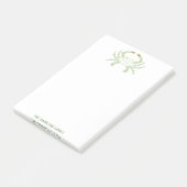 Personalized Green Crab, Coastal Sticky Notes (Schuin)