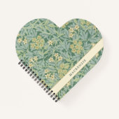 Personalized Green Jasmine Floral Pattern Notitieboek (Voorkant)