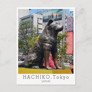 Personalized, Greetings from TOKYO, Hachiko, Japan Briefkaart