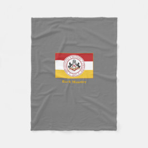 PERSONALIZED Grey Fleece Blanket met witte backer