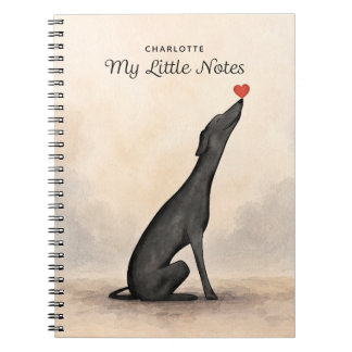 Personalized Greyhound Notebook with Name       Notitieboek
