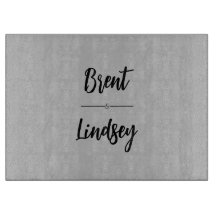 PERSONALIZED GRIJZE SNEDEBORD