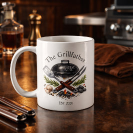 Personalized Grillfather Monogram Koffiemok