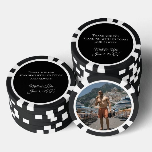 Personalized Groomsman Gift Golf Marker Photo Poker Chips (Opstapeling)