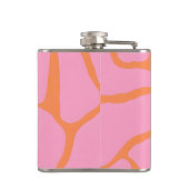 Personalized Groovy Orange and Pink Retro Flower Heupfles (Achterkant)