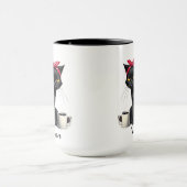 Personalized Grumpy Black Cat Coffee Mug Mok (Midden)