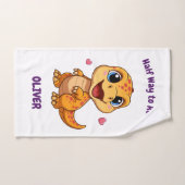 Personalized Halfway to One Dinosaur 6 Month (Serviette à main)