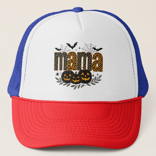 Personalized Halloween Mama – Cute Spooky Trucker Pet (Voorkant)