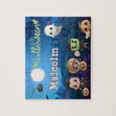 Personalized Halloween Monster Kid Puzzle  (Vertical)