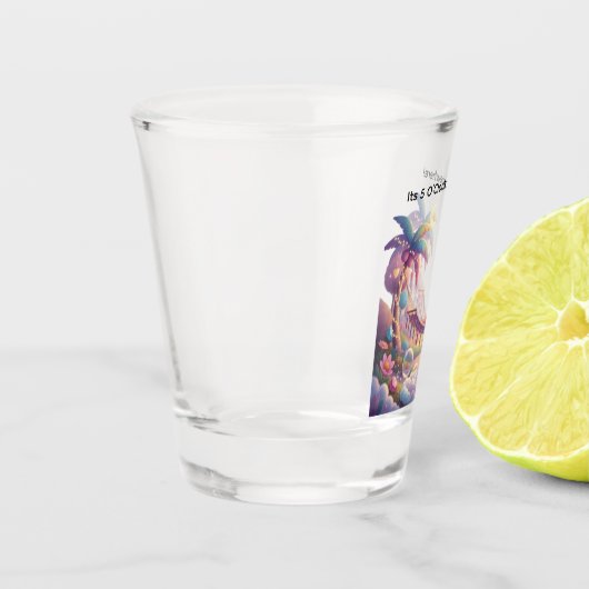 Personalized Hammock and palm trees Shot Glas (Links)