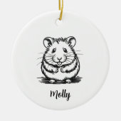 Personalized Hamster Christmas Keramisch Ornament (Voorkant)
