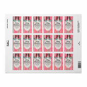 Personalized Hand Drawn Elf Sock Merry Christmas Etiket (Full Sheet)