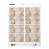 Personalized "Handmade with Love" Pink Beige Cake Etiket (Full Sheet)