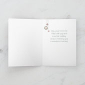 Personalized Hanging Ornament Christmas Card Kaart (Binnen)