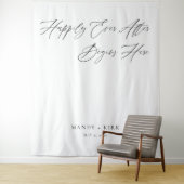 Personalized Happily Ever After Wedding Backdrop Wandkleed (In situ)