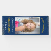 Personalized Happy Birthday Photo Celebration Spandoek (Horizontaal)