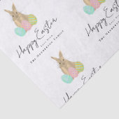 Personalized Happy Easter Bunny Watercolor Tissuepapier (Detail)