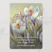 Personalized Happy Easter Crocus Floral Card Feestdagenkaart (Voorkant)