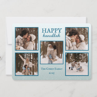 Personalized Happy Hanukkah Card with Photos Feestdagenkaart