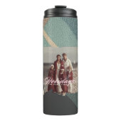 Personalized happy holidays family photo water Thermosbeker (Voorkant)
