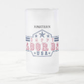 Personalized Happy Labor Day Matglas Bierpul (Center)