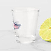 Personalized Happy Labor Day Shot Glas (Rechts)