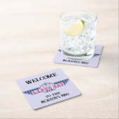 Personalized Happy Labor Day Vierkante Kartonnen Onderzetter (Insitu)