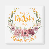 Personalized Happy Mother’s Day Floral Magnet (Devant)
