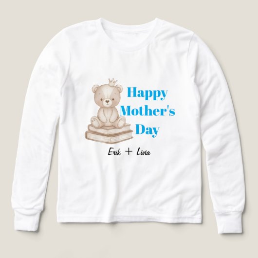 Personalized happy mother's day long sleeve kids (Motif recto)