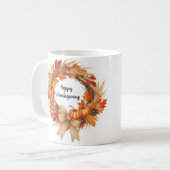 Personalized Happy Thanksgiving mug Koffiemok (Voorkant links)