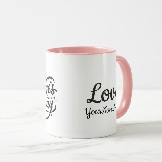 Personalized Happy Valentine's Day Custom Mug (Devant droit)