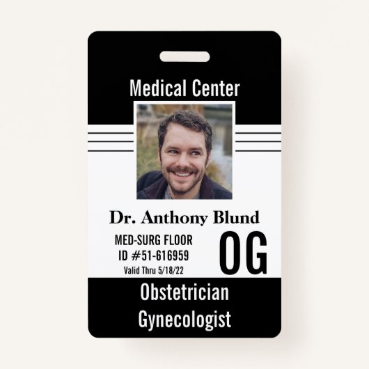 Personalized Healthcare Professional Name Tag Badge (Voorkant)