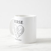 Personalized Heart Angel Nurse Mug Koffiemok (Voorkant links)