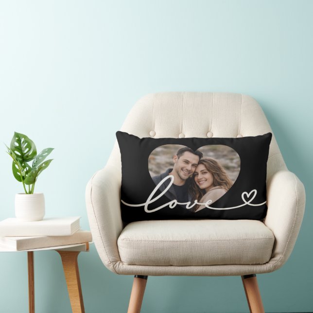 Personalized  Heart Photo  Kussen (Stoel)