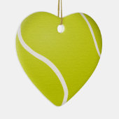 PERSONALIZED Heart Shaped Tennis Ornamies Keramisch Ornament (Rechts)