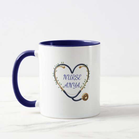 Personalized Heart Stethoscope Mug (Gauche)