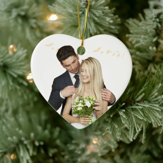 Personalized Heart Wedding Ornament (Boom)
