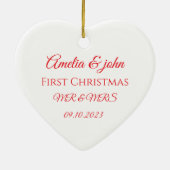 Personalized Heart Wedding Ornament (Achterkant)