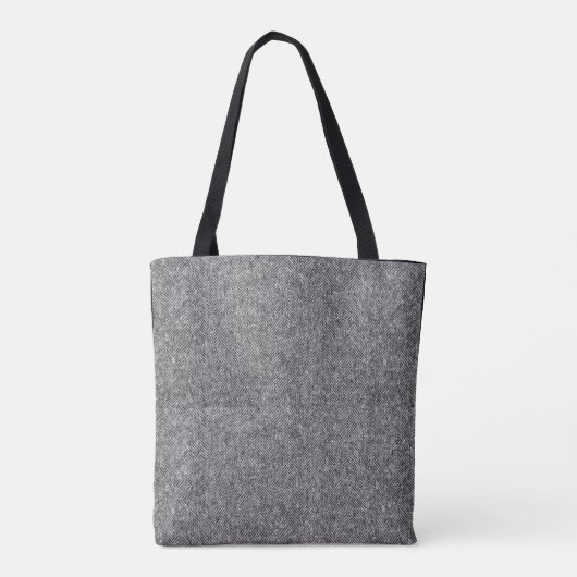 Personalized Herringbone Tweed Archivist Tote Bag (Dos)