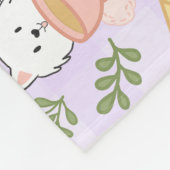 Personalized High Tea Monogram Name Pastel Purple Fleece Deken (Hoek)