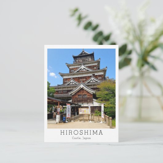 Personalized Hiroshima Castle, Japan Briefkaart (Staand voorkant)