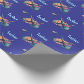 Personalized Hockey Name Wrapping Paper Roll Cadeaupapier (Hoek)