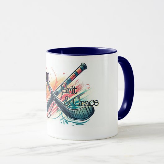Personalized Hockey Player Mug (Devant droit)