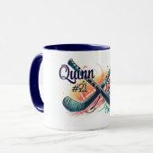 Personalized Hockey Player Mug (Devant gauche)
