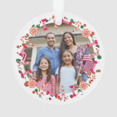 Personalized Holiday Candy Border Photo (dos)